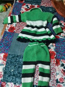 Woolen Frock With Pajami