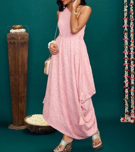 Gajra Gang Pink One Shoulder Dress
