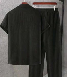 Black Half Shirt and Pants Set