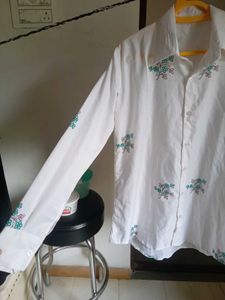 Floral White Shirt