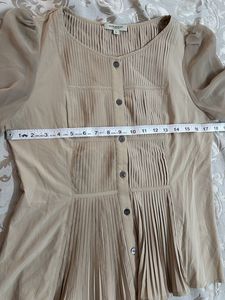 Burberry Pleated Button-Down Top