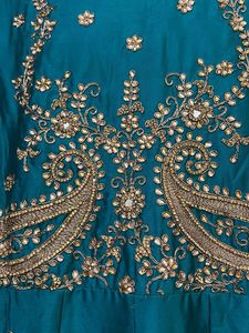 Elegant Teal Ethnic Gown