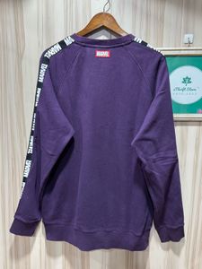 Marvel Crewneck Purple Long Sleeves Sweatshirt