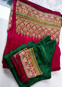 Beutiful Heavy Chanderi Silk Saree..💗💗