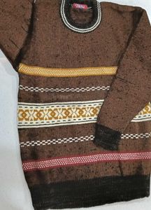 Brown Patterned Sweater