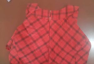 TRENDY Red and Black checks Tunic
