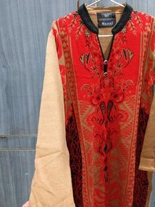 Red Patterned Kurti