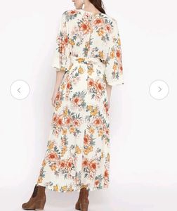 Floral Print Maxi Dress with Slits