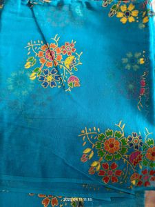 Newly Cyan Cotton Odhni