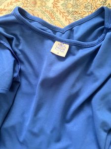 Blue Puff Sleeve Top