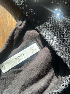 Mango Sequin One-Shoulder Party Dress XS