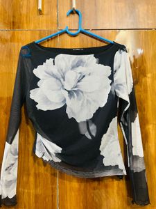 Floral Mesh Top