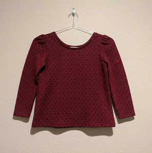 💥Patterned Burgundy Top💥