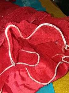 Red Dress with Ribbon Details