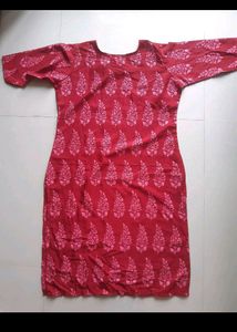 Branded  Red Crepe  Kurti