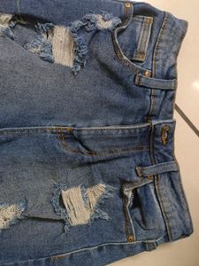 Distressed Denim Shorts