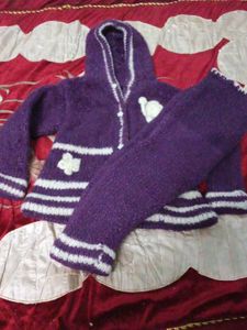 Cute Purple Knit Set