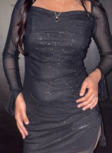 Sparkly Black Mini Dress