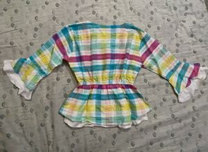 Colorful Peplum Top