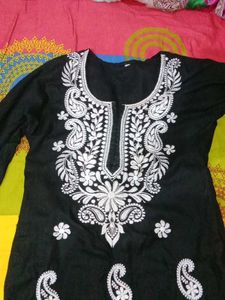 Black Embroidered Kurti