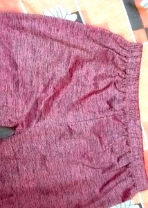 Knee Length Pants Shinny Material