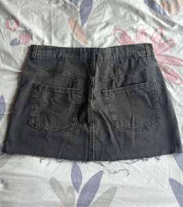 Ripped Denim Skirt