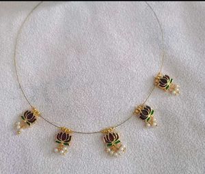 Lotus Design Necklace and earrings