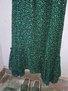 Green Floral Maxi Dress