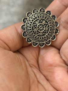 Silver Jhumka Earrings and Ring