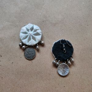 Mirror Embroidery Earrings - 55