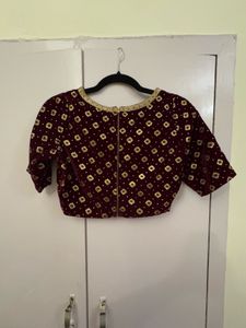 Maroon Embellished Blouse