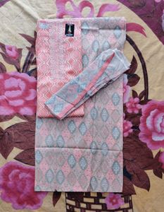 Peach Unstitched Salwar Suit
