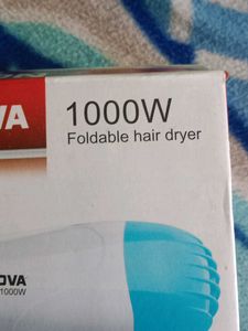 Portable Hair Dryer - Blue &amp; White