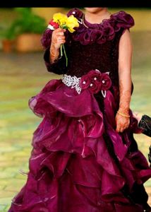 Heavy Party Wear Gown For Kids