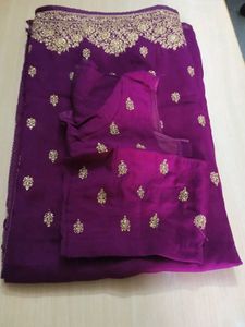 Elegant Purple Saree
