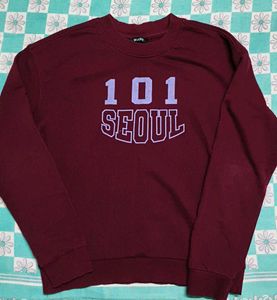Burgundy '101 Seoul' Sweatshirt