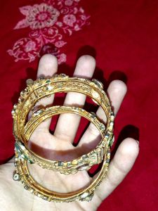 Gold-toned Bangle Set