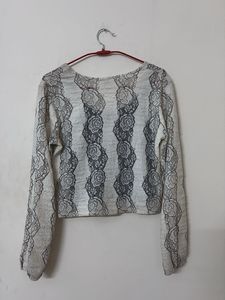 Elegant Lace Trim Bolero Top