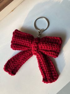 Crochet Bow Keychain