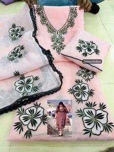 Floral Print Unstitched Suit