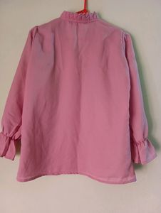 Pink Ruffle Blouse