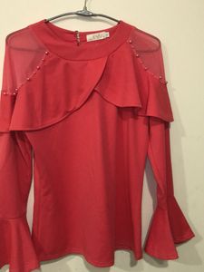 Stunning Carrot Color To With Beaded Shoulders