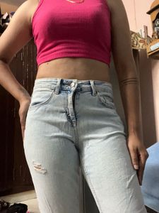 Ripped Light Wash Jeans
