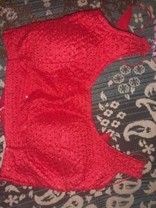 Black ND Red Sequin Saree