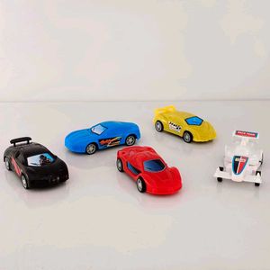 5 Plastic Toy Car Set