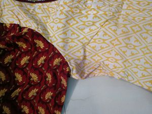 PRICE DROP : L cream knee length kurti