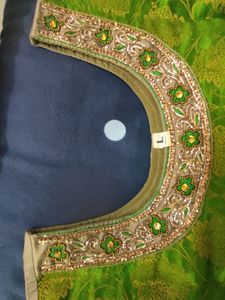 Green With Grey Dress