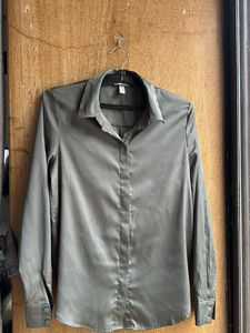 Satin Olive Green Shirt