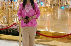 Pink Embroidered Kurti