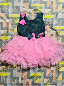Cute Baby Girl Net Frock